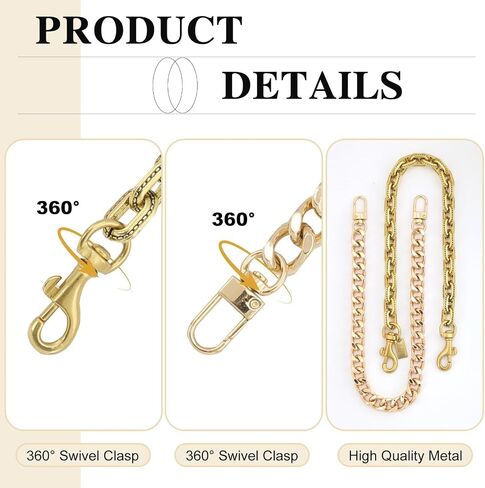CORVIDA 2 Pack Purse Chain, 15.7 Inch Gold Bag Extender Chain, Luxe Handbag & Wallet Tote Bags Accessories Gifts for Women in Saudi Arabia