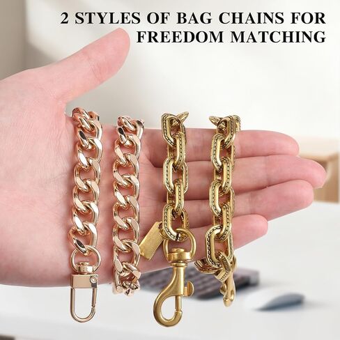 CORVIDA 2 Pack Purse Chain, 15.7 Inch Gold Bag Extender Chain, Luxe Handbag & Wallet Tote Bags Accessories Gifts for Women in Saudi Arabia