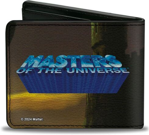 محفظة Masters of the Universe بإبزيم، ثنائية الطي، مدخل وشعار Masters of the Universe Castle Grayskull، جلد نباتي in Kuwait
