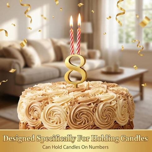 20PCS Number Candle Holders, Candle Number Holder Set, Gold Candle Stands for Birthday Celebrations, Wedding Decorations, and Special Events, Perfect Addition to Your Home Decor Collection in Saudi Arabia