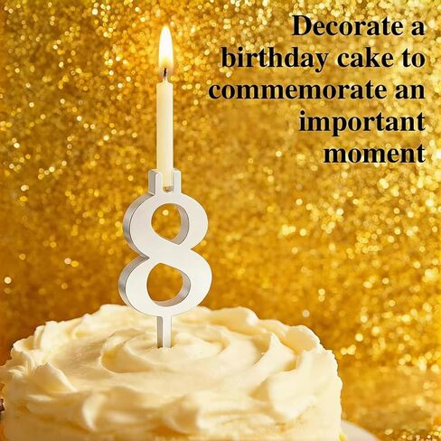Reusable Stainless Steel Number Candle Holder Set for Birthday Cakes forFather's Day Gift in Saudi Arabia