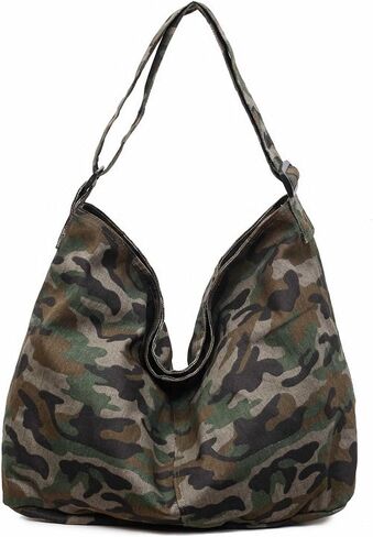 Camo Purse Crossbody Bag for Women, Canvas Crossbody Messenger Bag for Women Men, Large Crossbody Hobo Tote Bag, Grunge Vintage Japanese Messenger Bag, Fabric Cloth Purse, Satchel Cross Body Tote Bag in Kuwait