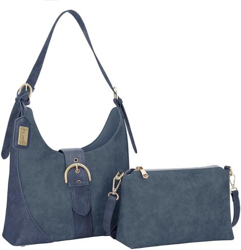 Liz Soto Eva Hobo Purses for Women - 2 in 1 Women's Handbag, Faux Suede Slouchy Shoulder Bag, Inner Crossbody Purse in Saudi Arabia