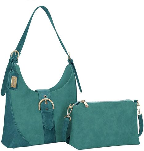 Liz Soto Eva Hobo Purses for Women - 2 in 1 Women's Handbag, Faux Suede Slouchy Shoulder Bag, Inner Crossbody Purse in Saudi Arabia