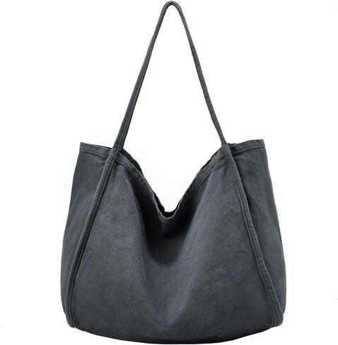 ALUDAPIJU Casual Canvas Tote Bag for Women Large Slouchy Hobo Shoulder Bag for Work Travel Tote Purse Handbags Message Bags in Kuwait