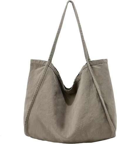 ALUDAPIJU Casual Canvas Tote Bag for Women Large Slouchy Hobo Shoulder Bag for Work Travel Tote Purse Handbags Message Bags in Kuwait