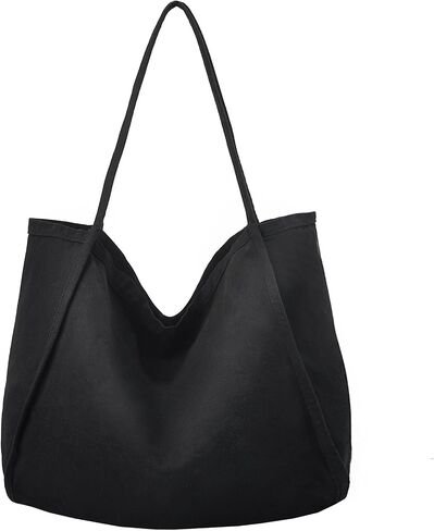 ALUDAPIJU Casual Canvas Tote Bag for Women Large Slouchy Hobo Shoulder Bag for Work Travel Tote Purse Handbags Message Bags in Kuwait