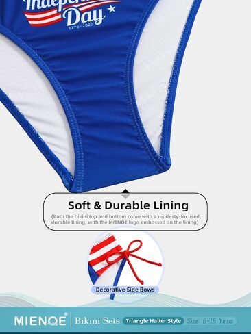 Teen Girls Swimsuits Two Piece Sets with Chest Pad Backless Halter Bikini Cute Brief Bathing Suit in Kuwait