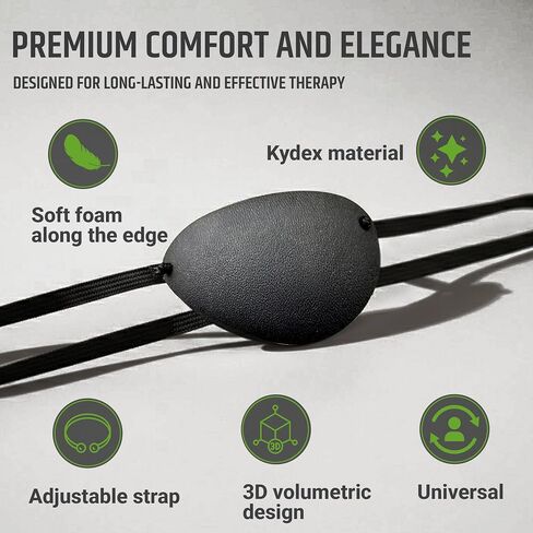 Premium Handmade Plastic Eye Patch with Soft Foam Padding, Adult Eye Patch for Men and Women for Lazy Eye Therapy, Cosplay, and Pirate Costume in Saudi Arabia