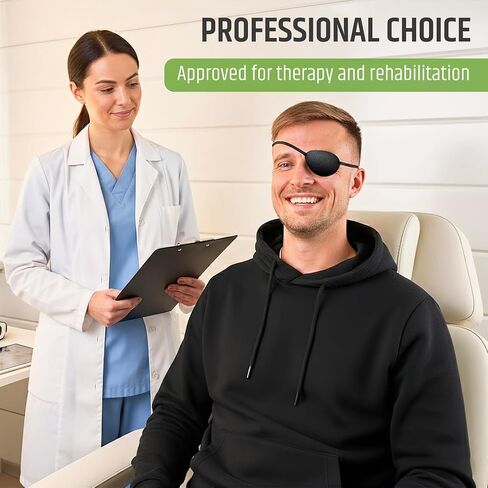 Premium Handmade Plastic Eye Patch with Soft Foam Padding, Adult Eye Patch for Men and Women for Lazy Eye Therapy, Cosplay, and Pirate Costume in Saudi Arabia