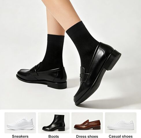 Cotton Dress Socks Women: 75% Soft Cotton for Work Office - Thin Breathable All Day Ladies Size 6-11 (3 Pack) in Saudi Arabia