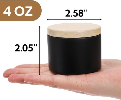 Pumtus 30 Pack 4 OZ Candle Tin, Round Matte Black Candle Making Jars, Bulk Empty Metal Containers with Lids, Wax Mold Candle Vessel, Small Jewelry Storage Organizer for DIY Crafts, Small Business in Kuwait