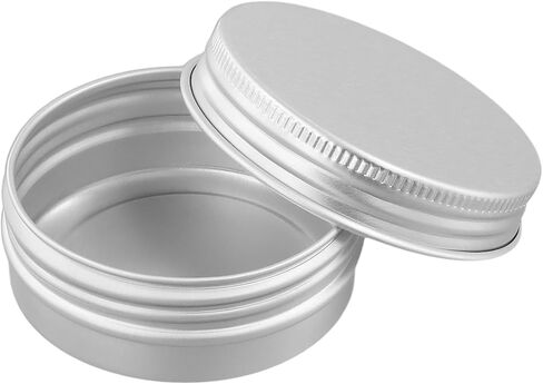 80 PCS 2 oz Aluminum Tin Jars, 60ml Metal Round Empty Tin Cans Containers with Screw Lids for Cream, Candle, Silver in Saudi Arabia