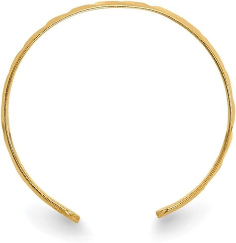 Saris and Things 14K Yellow Gold Diamond Cut Toe Ring in Saudi Arabia