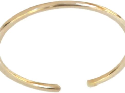 Gold Toe Rings 14k Gold Filled Minimalist Toe Ring, 1mm Thin Plain Band, Adjustable, Non-Tarnish, Waterproof in Kuwait