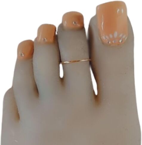 Gold Toe Rings 14k Gold Filled Minimalist Toe Ring, 1mm Thin Plain Band, Adjustable, Non-Tarnish, Waterproof in Kuwait
