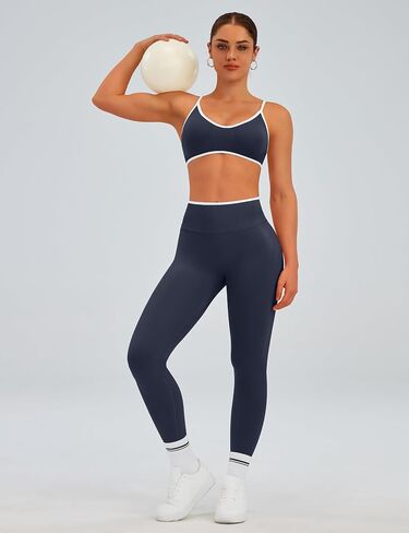 TDIFFUN Women Workout Sets 2 Piece Seamless Scrunch Butt Lifting Leggings Padded Sports Bra Matching Set Gym Yoga Outfits in Saudi Arabia