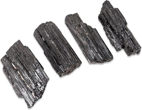 Tourmaline Stone Chunk - 1/2-1 lb - Large Natural Healing Crystals Rod - Powerful Metaphysical Energy of Calming Purification - Brazilian Turmalina Negra - Chakra Balance Reiki Protection & Security in Saudi Arabia