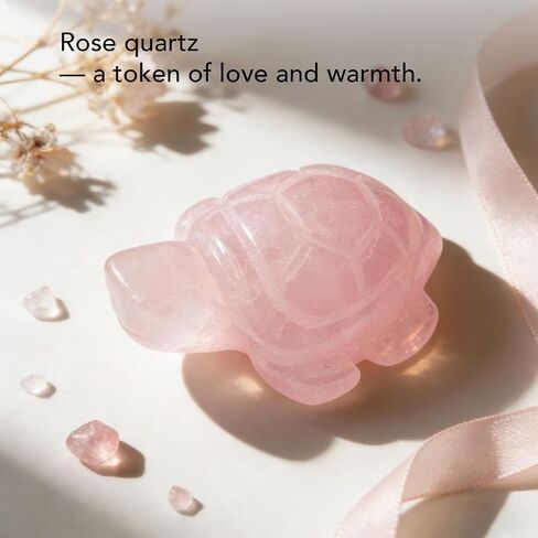 for Wife Girlfriend, Rose Quartz Turtle Pocket Hug with “I Turtle-y Love You" Message Card, Cute Love Keepsake for Mother's Day, Long Distance, Anniversary, Birthday, Thinking of You in Saudi Arabia