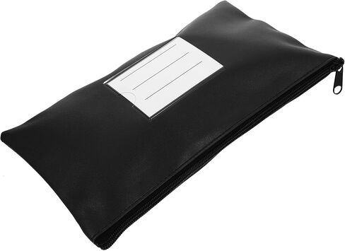 Beavorty Pu Leather Money Organizer Bag with Zipper Cash Envelope Wallet with Card Slot Window Large Capacity Money Pouch for Cash Storage Black Suitable for Office in Kuwait