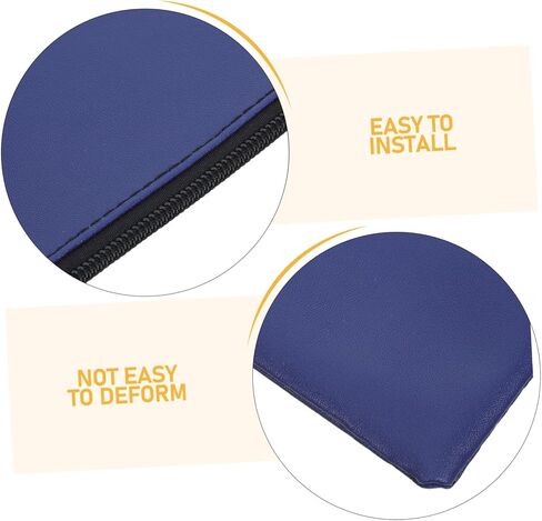 HANABASS Money Bags Spacious Capacity Pu Leather with Zipper 4pcs Portable Organizer Pouch Blue Zippered Storage Bags for Cash and Documents for Business and Travel for Men and Women in Kuwait