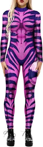 Womens Halloween Costume 3D Printed Tights Legging Cosplay Jumpsuit Romper Catsuit in Saudi Arabia