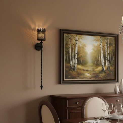Candle Sconces Set of 2 Long Wall Candle Holder Large Black Gothic Vintage Wall Sconce Decoration for Dining Room, Living Room, Office, Bathroom in Saudi Arabia