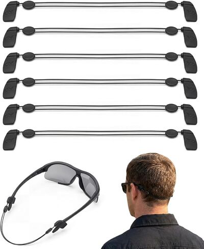 6 PCS Adjustable Glasses Strap Compatible with Ray-ban Meta Gen 2 & Oakley Meta Hstn Accessories, 15" No Tail Sunglass Strap in Saudi Arabia