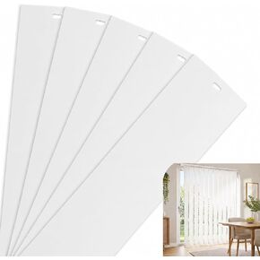 شرائح استبدال الستائر الرأسية، شرائح ستائر PVC بيضاء مقاس 82.5 × 3.5 بوصة للستائر الرأسية، شرائح بديلة لستائر الأبواب المنزلقة للأبواب والنوافذ (5 شرائح) in Kuwait