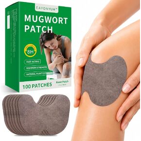 EAYONYUM 100 Count Knee Pain Relief Patches, Up to 8 Hours Heat Mugwort Patch, Maximum Strength Plaster for Knee & Sore Muscles, Stiffness, Strain, Joint Discomfort, Bone-on-Bone, Strong Adhesion in Saudi Arabia