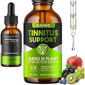 Tinnitus Relief for Ringing Ears, 60ml Natural Tinnitus Relief Drops, Supports Auditory Clarity and Comfort, Soothes Ears Buzzing and Noise, Premium Blend Formula for Inner Ear Health in Saudi Arabia