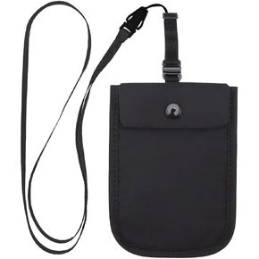1Pc Black Hidden Undercover Travel Bra Wallet for Women, Washable Bra Wallet, Secret Stash Pocket for Credit Cards, Money, Valuables with Adjustable Elastic Strap in Saudi Arabia