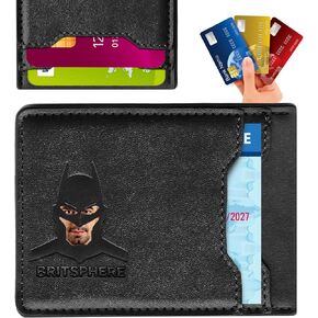 محفظة جلدية للخفاش تعمل بتقنية RFID، قناع البطل الخارق - حامل بطاقات نحيف، محفظة بطولية لهوية الخفاش - هدية فريدة لعيد الميلاد، الذكرى السنوية، للأب، الزوج، الصديق، عيد الأب in Kuwait