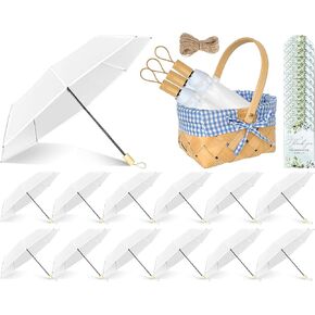 12 Sets 43.3 Inch Wedding Clear Umbrellas Bulk for Rain Large Windproof Stick Umbrellas Set Includes Card Rope for Guests Party Bridal Showers Wedding Photography Various Settings in Saudi Arabia