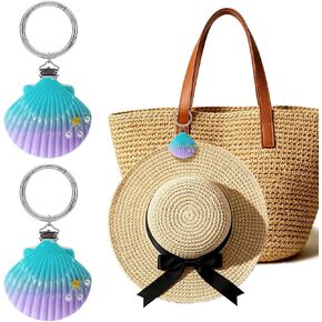 2Packs Hat Clip for Travel on Bag Beach Style Hat Holder for Bag Backpack Luggage Vacation Traveling Essentials Accessory (Shell Color) in Saudi Arabia