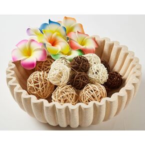 Ruffle Decor Large Decorative Bowl,fruit bowl kitchen stone bowl,bowl decor,Trendy home decor large Stylish Key Bowl for Entry Table in Saudi Arabia