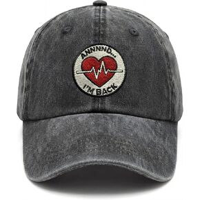 Annnnd…I’m Back Heart Attack Survivor Hats,Recovery Gifts for Women Men,Embroidered Vintage Washed Baseball Cap in Saudi Arabia