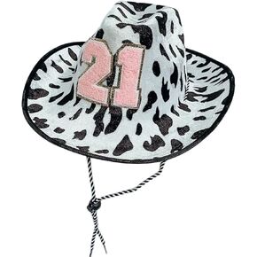 21 Cowboy Hat Birthday Cow Print Cowgirl Cow Print Fedoras Fedora Hats for Men in Saudi Arabia