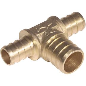 SharkBite 1/2 Inch x 1/2 Inch x 3/4 Inch Crimp Reducing Tee, Bullnose, Brass Plumbing Fitting, PEX Pipe, PE-RT, UC408LFA in Saudi Arabia