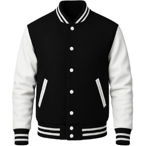 Men’s Varsity Jacket Fleece Baseball Letterman Jacket with Polyester Lining in Saudi Arabia