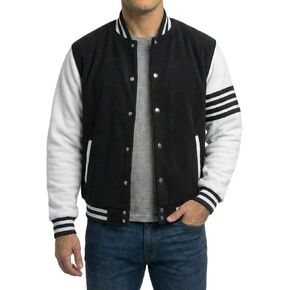 جاكيت Decrum Varsity للرجال - سترات منفوخة بأكمام مخططة على طراز البيسبول في المدرسة الثانوية للرجال in Kuwait