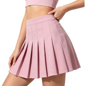 Womens Girls Pleated Skirts High Waisted A-Line Tennis Athletic Skirts with Built-in Shorts Casual Golf Pickleball Skorts in Saudi Arabia