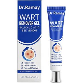 Wart & Corn Remover Gel - 20% Salicylic Acid + Bee Venom | Treats Flat/Common Warts, Plantar Warts & Foot Corns | Gentle Precision Tube Formula 0.5 oz in Saudi Arabia