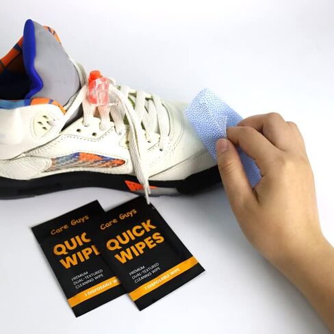 Quick Wipes Shoe Cleaner Wipes Individually Packaged - Dual-Textured Cleaning Wipe Suit For Sneakers and Shoes in Saudi Arabia
