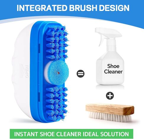 Shoe Cleaner, 2-in-1 White Shoe Cleaner with Brush, Water-free Foam Sneaker Cleaner Kit for Tennis, Leather, Canvas, Golf, PU, Sole in Saudi Arabia