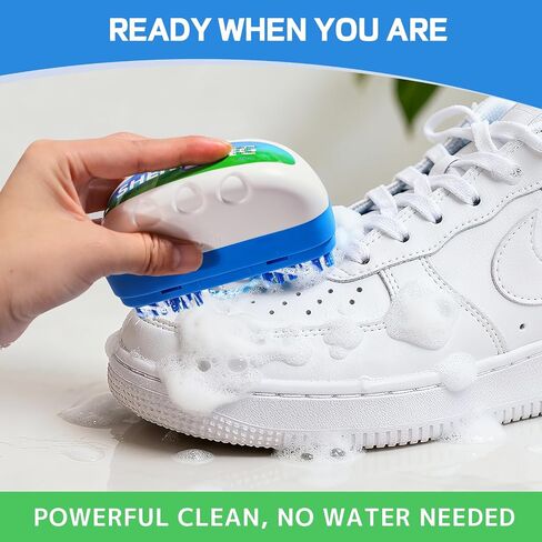 Shoe Cleaner, 2-in-1 White Shoe Cleaner with Brush, Water-free Foam Sneaker Cleaner Kit for Tennis, Leather, Canvas, Golf, PU, Sole in Saudi Arabia