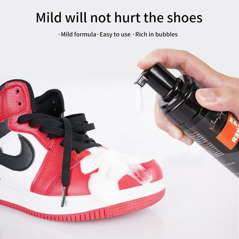 Shoe Cleaner Kit with Foam & All Fabric Cleaner, Shoe Shield Liquid, Deodoriser, Brush & Towel. Suitable for all types Suede, Sneakers, Canvas, Leather, Mesh, Woven, Knitted Shield, in Saudi Arabia