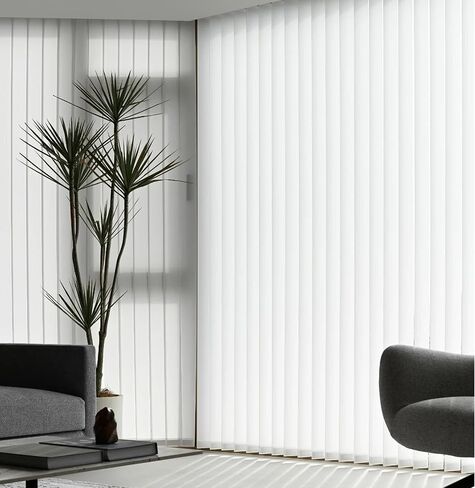 10 Pack 82.5" Vertical Blind Replacement Slats, 3.5" Width White PVC Fire Retardant Trimmable Replacement Blinds Slats for Sliding Glass Door, Patio Door, Home Office Window Vertical Blinds in Saudi Arabia