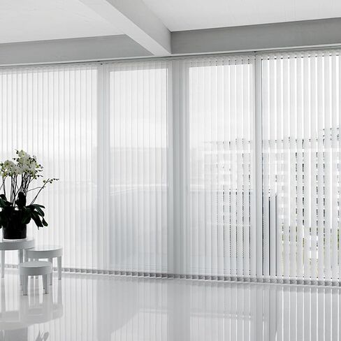 10 Pack 82.5" Vertical Blind Replacement Slats, 3.5" Width White PVC Fire Retardant Trimmable Replacement Blinds Slats for Sliding Glass Door, Patio Door, Home Office Window Vertical Blinds in Saudi Arabia