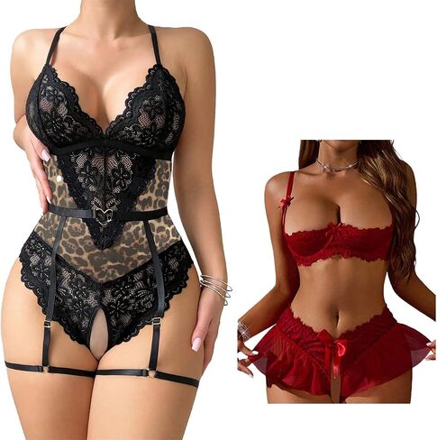 Mesh Lingerie for Women Sexy Cut Out Sheer 1 Piece Bra Underwired Underwear in Saudi Arabia